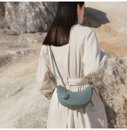 Crescent Moon Bag - Ash Blue