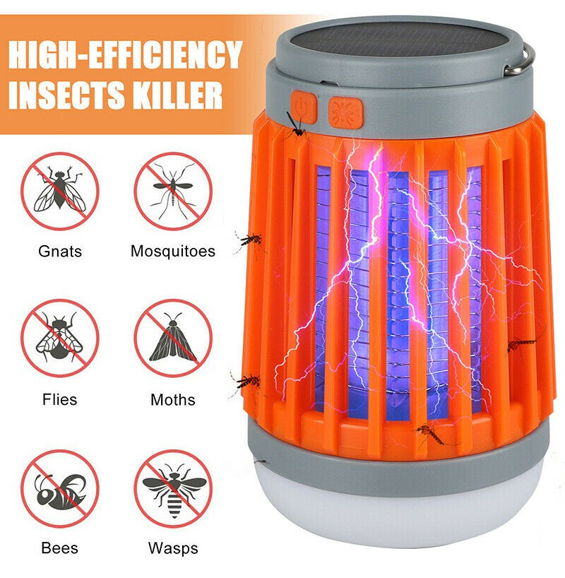 Solar / USB Mosquito Killer Light Electronic Fly Bug Insect Zapper Trap Pest Lamp