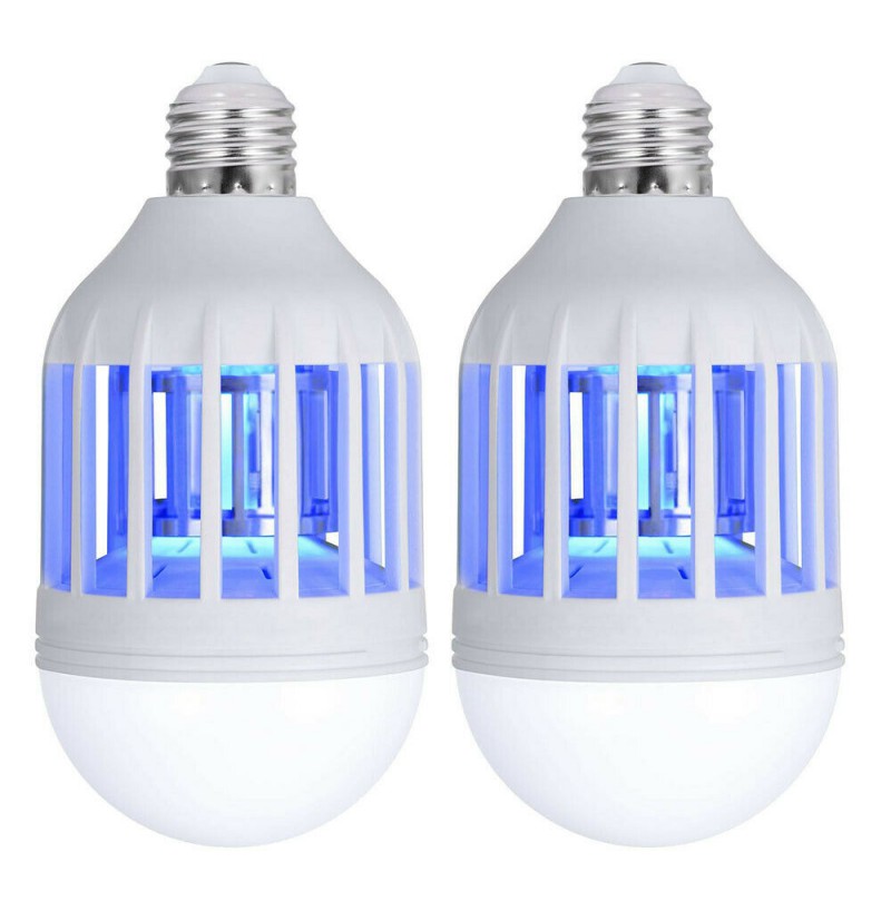 2 X Light LED Lightbulb Bug Mosquito Fly Insect Killer Bulb Lamp Home