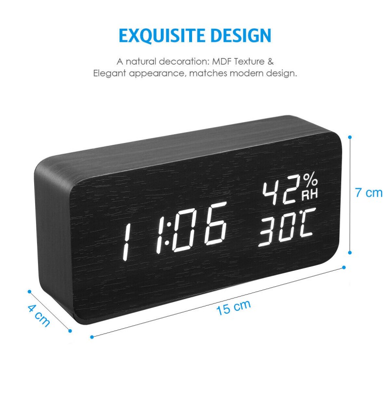 Alarm Clock USB Light Digital LED Display for Living / Office