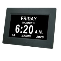 7 "Inch Digital Clock Calendar with Date Day Reminder 12H 24H 2 Modes 1024x600