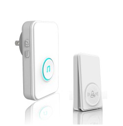 SELF-POWERED WATERPROOF WIRELESS DOORBELL TRANSMITTER+ RECEIVER DOOR BELL