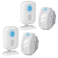 2X WIRELESS DOOR BELL WELCOME ALARM CHIME SHOP HOME STORE MOTION SENSOR DETECTOR