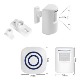 WIRELESS DOORBELL PIR MOTION SENSOR DRIVEWAY CHIME ALARM HOME SECURITY ALERT