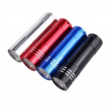 Mini Ultra Bright Aluminum 9 LED Flashlight UV Camping Light Torch Lamp L FAST