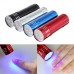 Mini Ultra Bright Aluminum 9 LED Flashlight UV Camping Light Torch Lamp L FAST